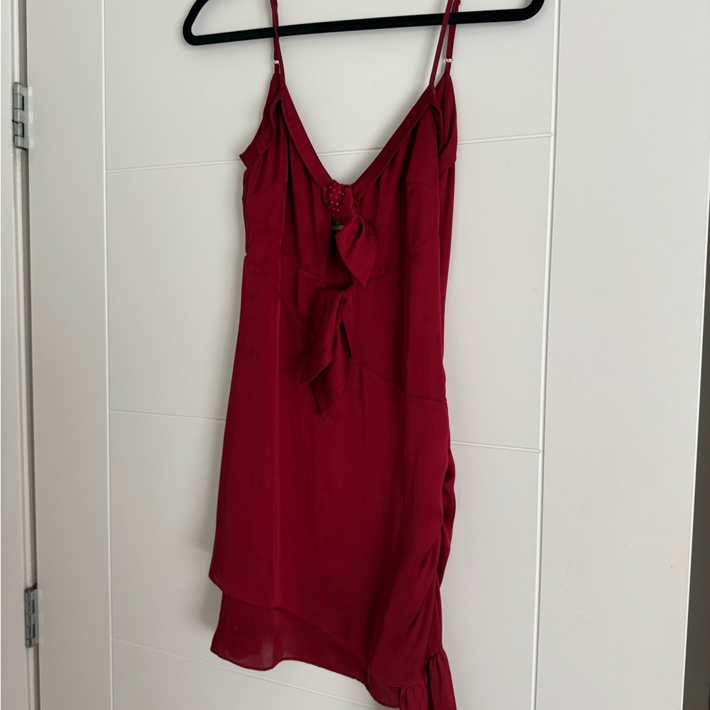 Red For Love and Lemons Dress with Ruffle Detail